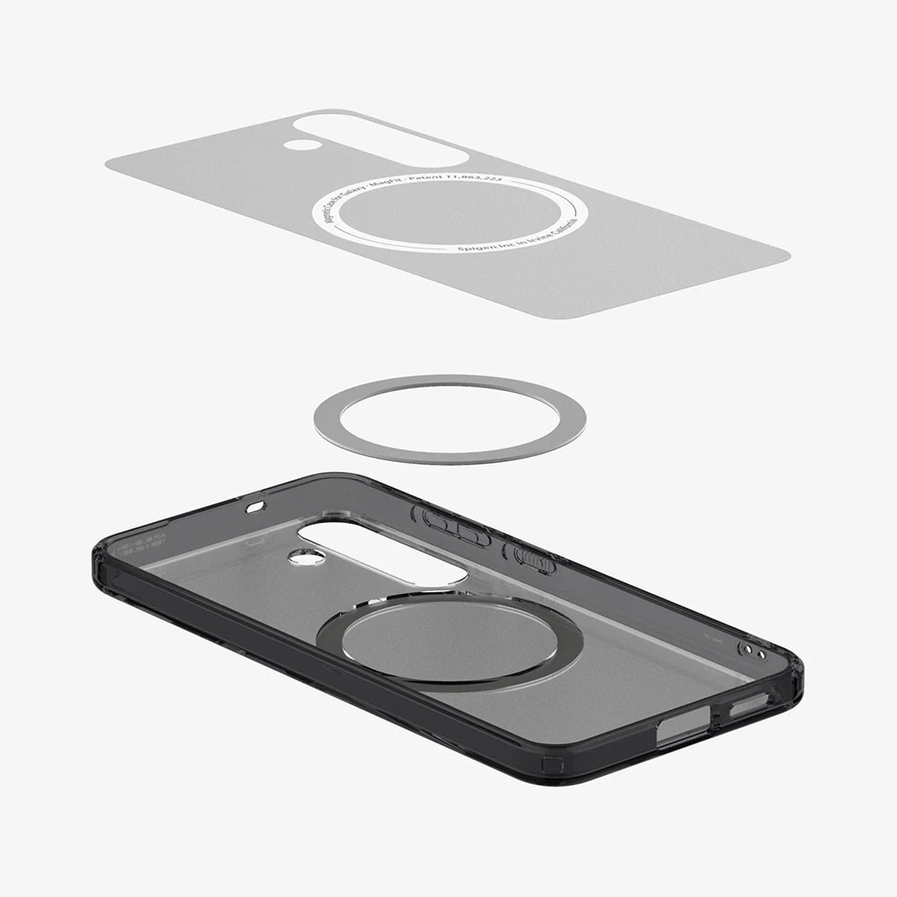 Funda MagSafe para Samsung Galaxy S25 S931, Spigen, Ultra Hybrid, Negra Satinada