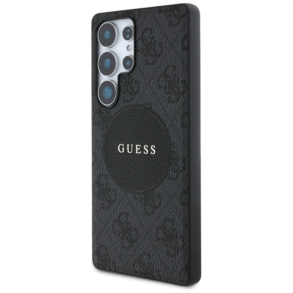 Funda MagSafe para Samsung Galaxy S25 Ultra S938, Guess, 4G Circle Classic Logo, Negra