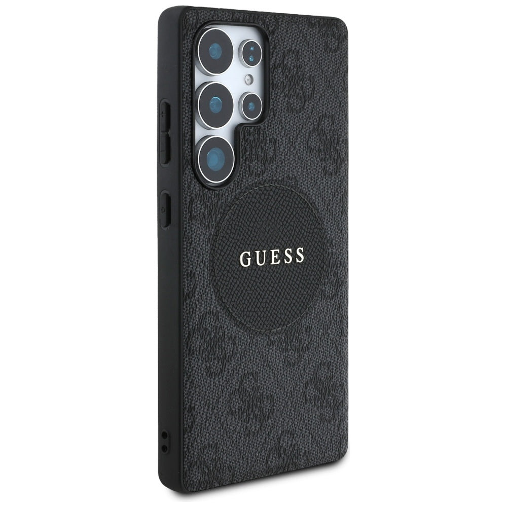Funda MagSafe para Samsung Galaxy S25 Ultra S938, Guess, 4G Circle Classic Logo, Negra