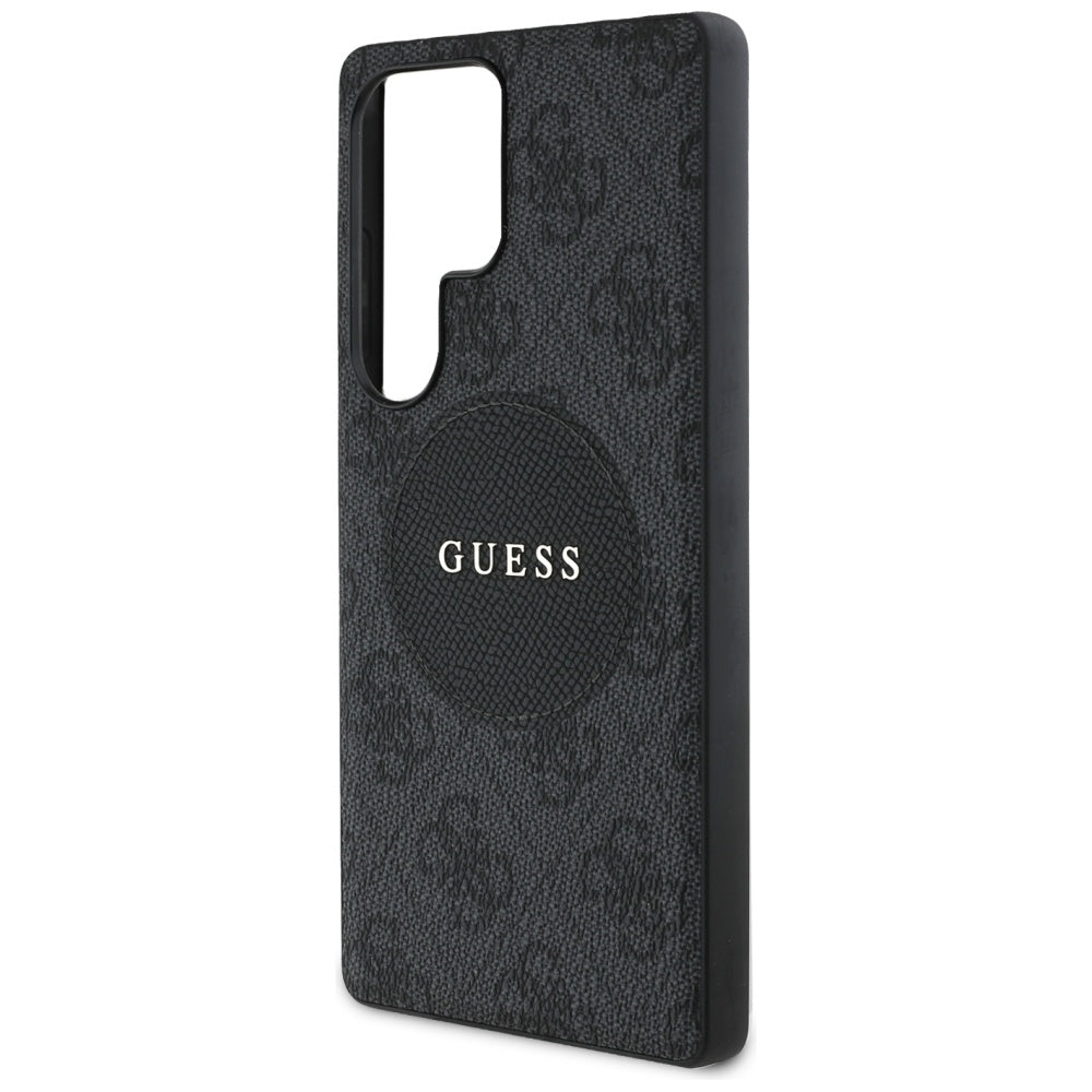 Funda MagSafe para Samsung Galaxy S25 Ultra S938, Guess, 4G Circle Classic Logo, Negra