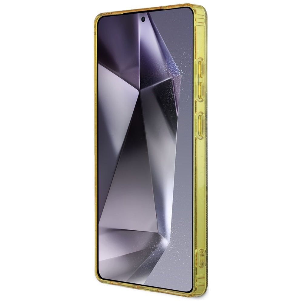 Funda MagSafe para Samsung Galaxy S25 Ultra S938, Guess, IML Glitter 4G Circle Triangle, Marrón