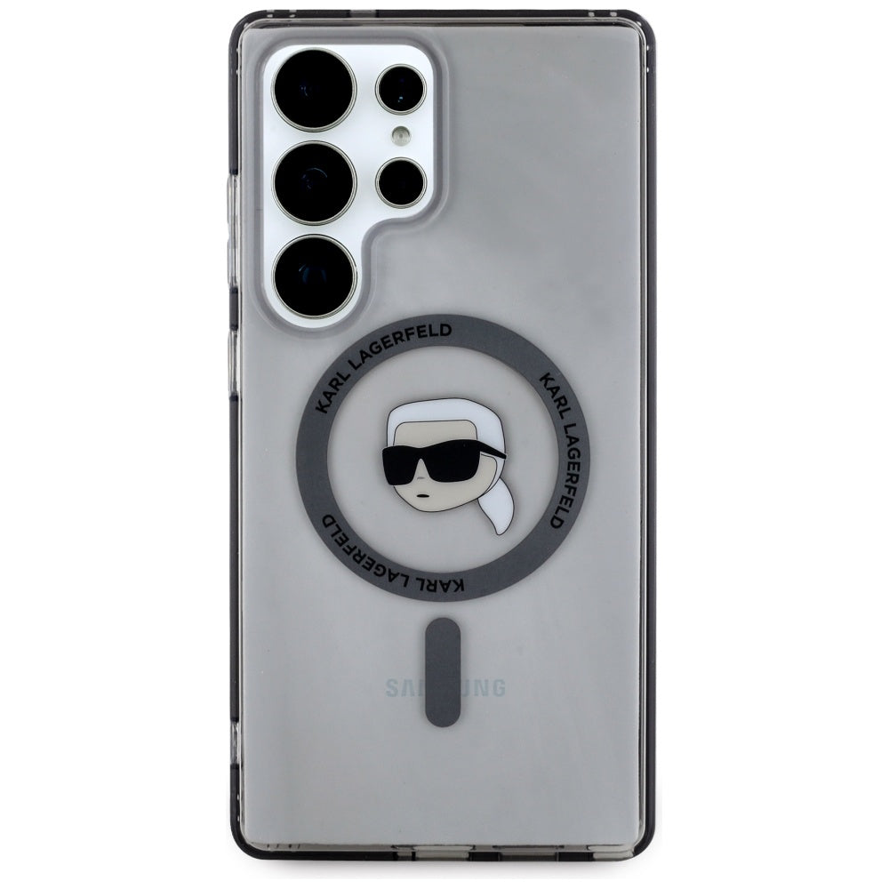 Funda MagSafe para Samsung Galaxy S25 Ultra S938, Karl Lagerfeld, IML Karl's Head, Negra