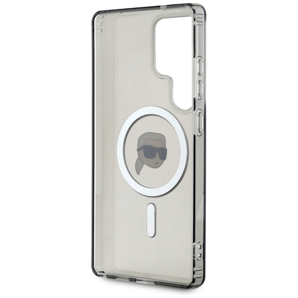 Funda MagSafe para Samsung Galaxy S25 Ultra S938, Karl Lagerfeld, IML Karl's Head, Negra