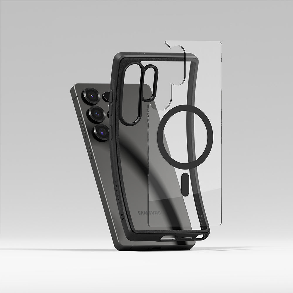 Funda MagSafe para Samsung Galaxy S25 Ultra S938, Ringke, Fusion Bold, Negra