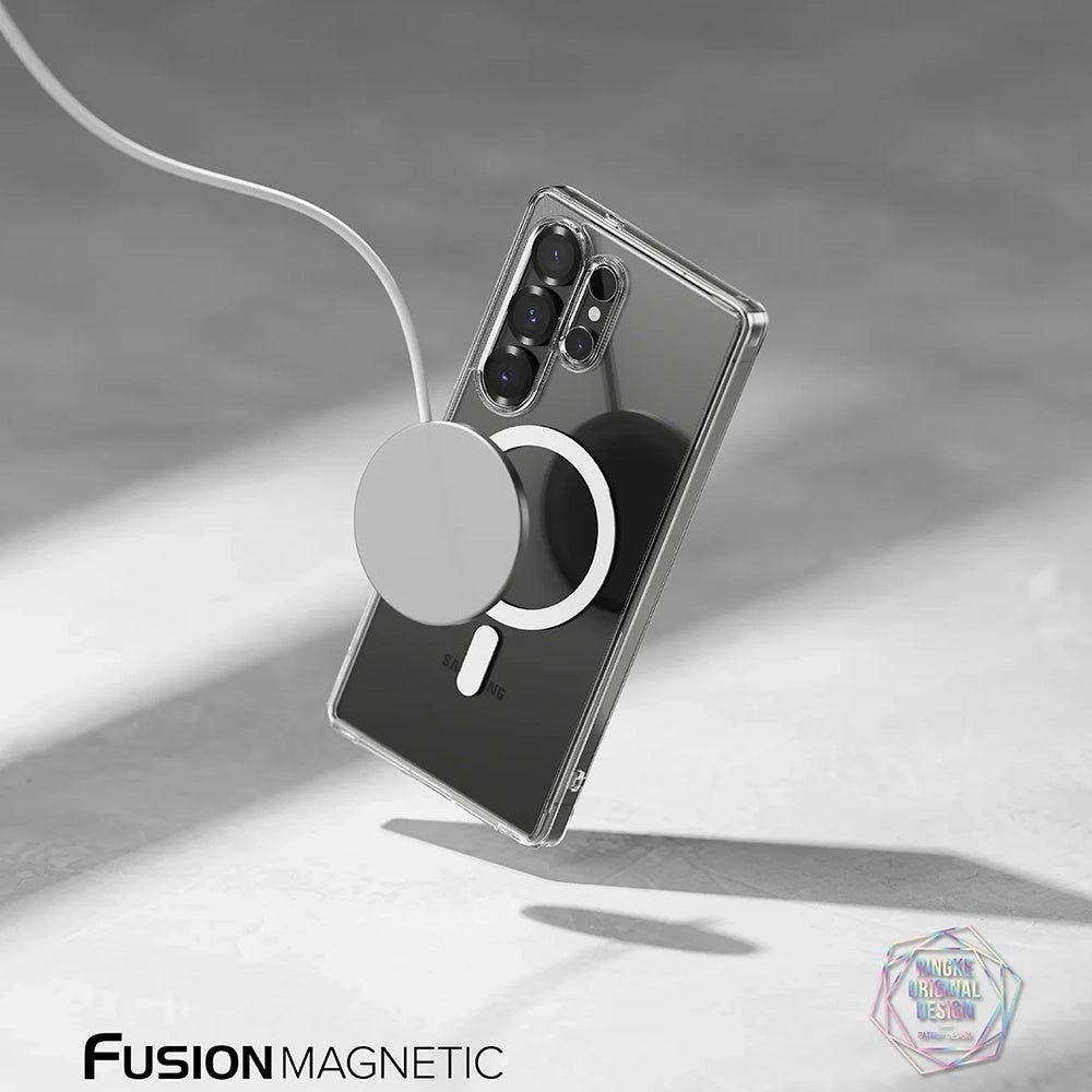 Funda MagSafe para Samsung Galaxy S25 Ultra S938, Ringke, Fusion, Transparente Mate