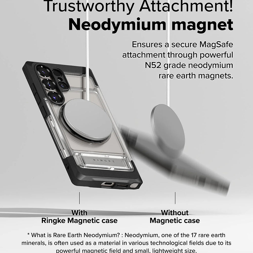 Funda MagSafe para Samsung Galaxy S25 Ultra S938, Ringke, UX, Transparente