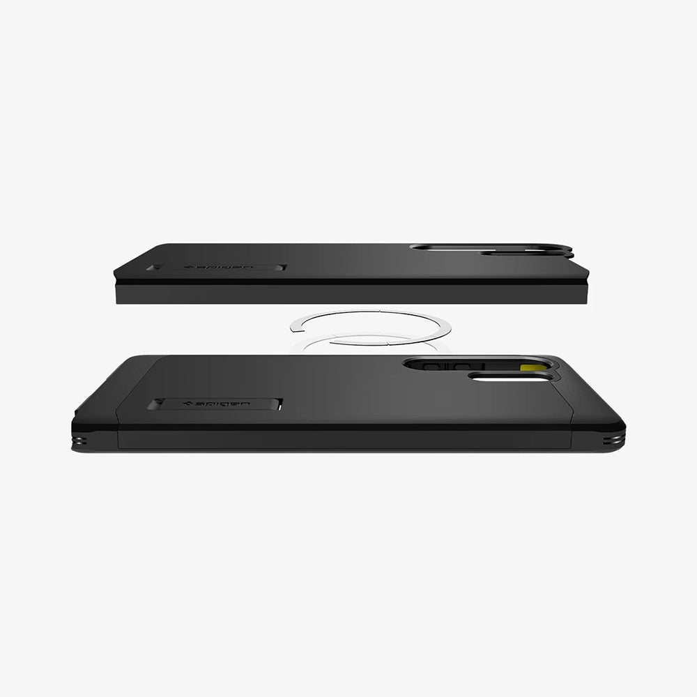 Funda MagSafe para Samsung Galaxy S25 Ultra S938, Spigen, Tough Armor, Negra ACS08964