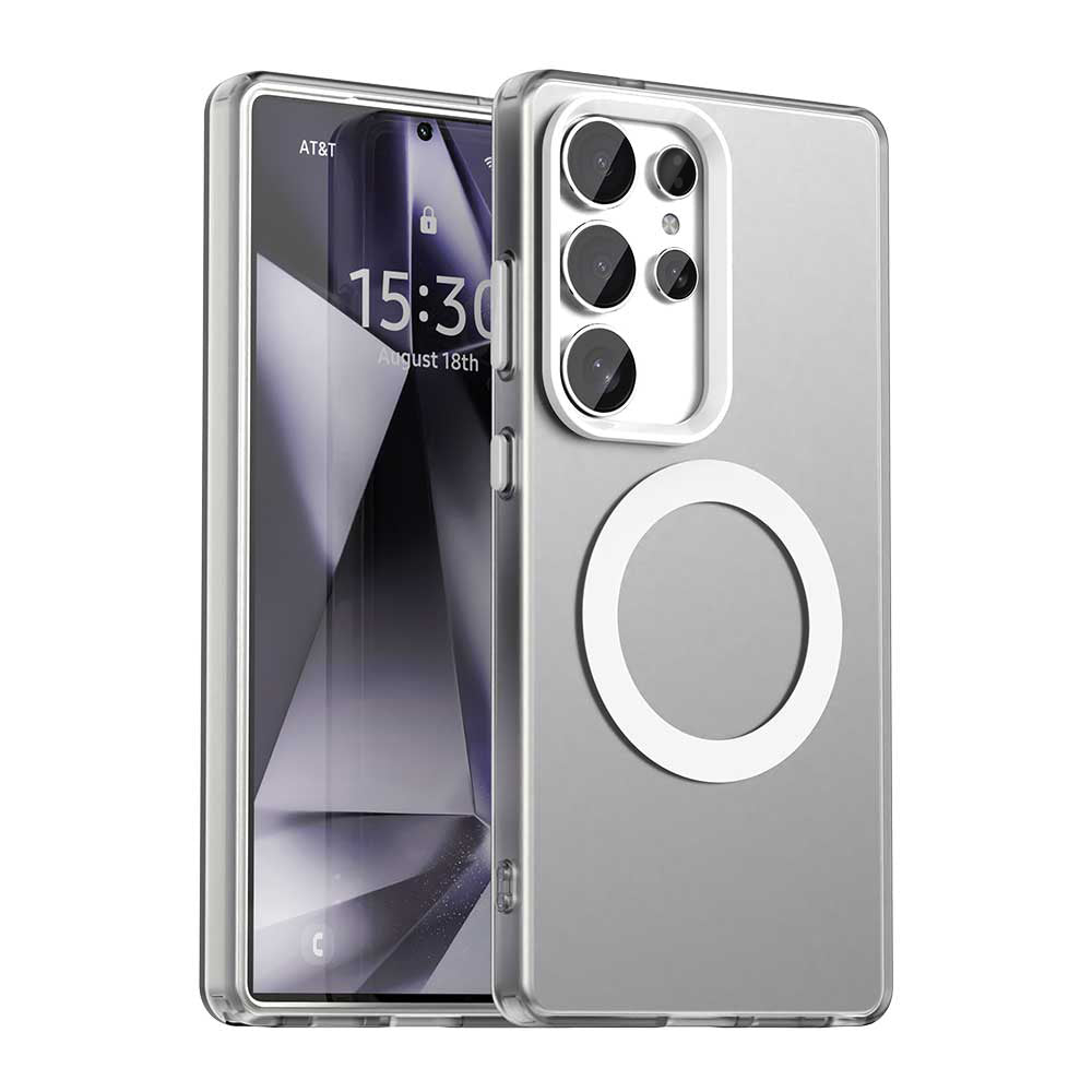 Funda MagSafe para Samsung Galaxy S25 Ultra S938, Techsuit, CandyCase, Blanca