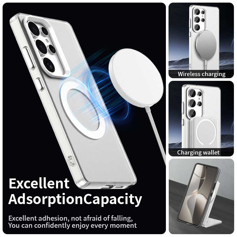 Funda MagSafe para Samsung Galaxy S25 Ultra S938, Techsuit, CandyCase, Blanca