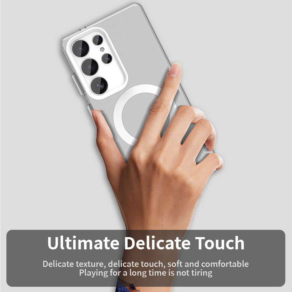 Funda MagSafe para Samsung Galaxy S25 Ultra S938, Techsuit, CandyCase, Blanca