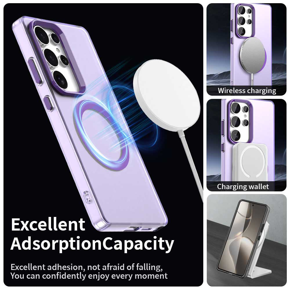 Funda MagSafe para Samsung Galaxy S25 Ultra S938, Techsuit, CandyCase, Morado
