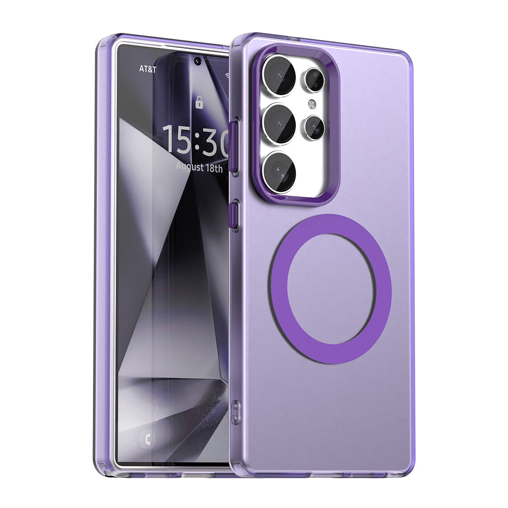 Funda MagSafe para Samsung Galaxy S25 Ultra S938, Techsuit, CandyCase, Morado
