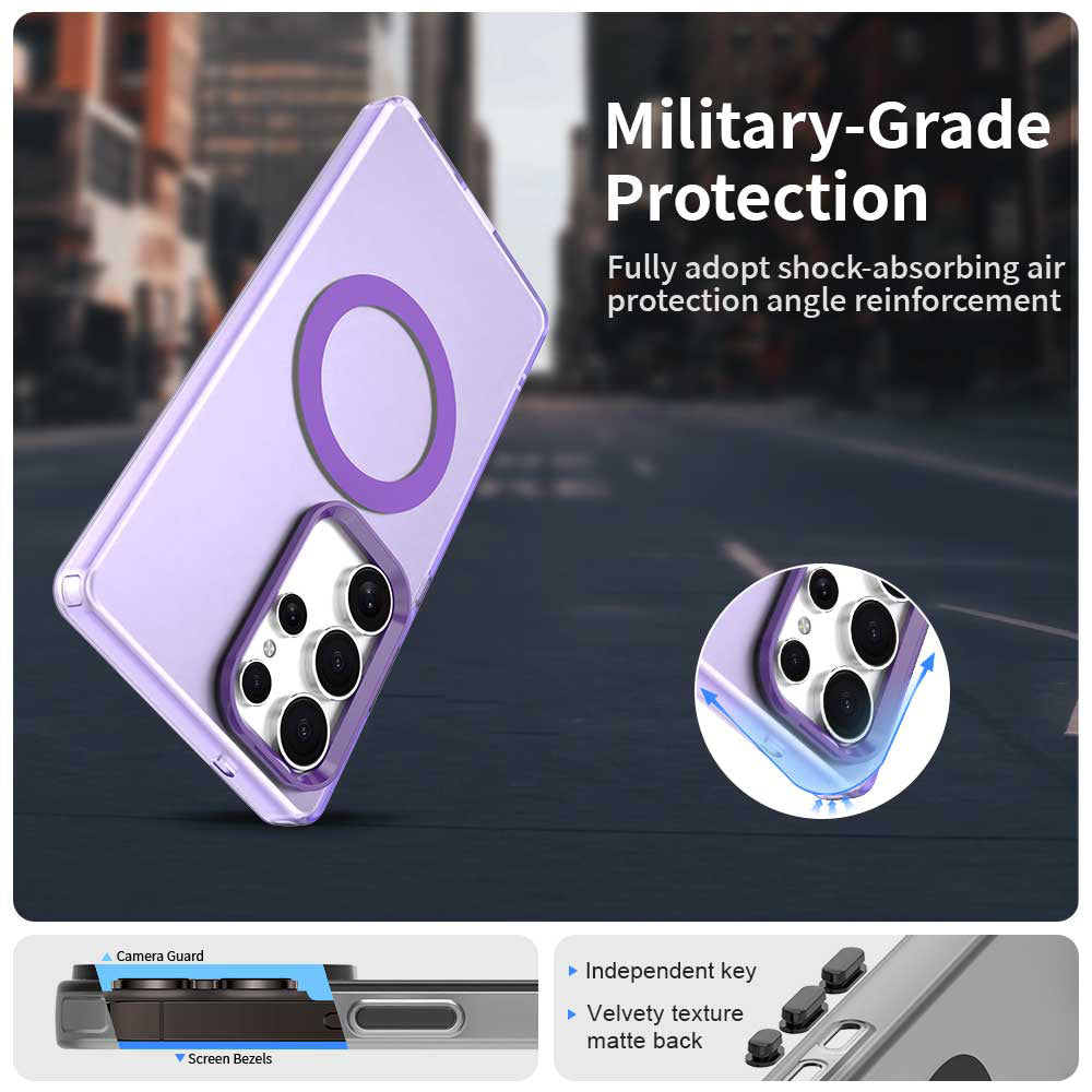 Funda MagSafe para Samsung Galaxy S25 Ultra S938, Techsuit, CandyCase, Morado