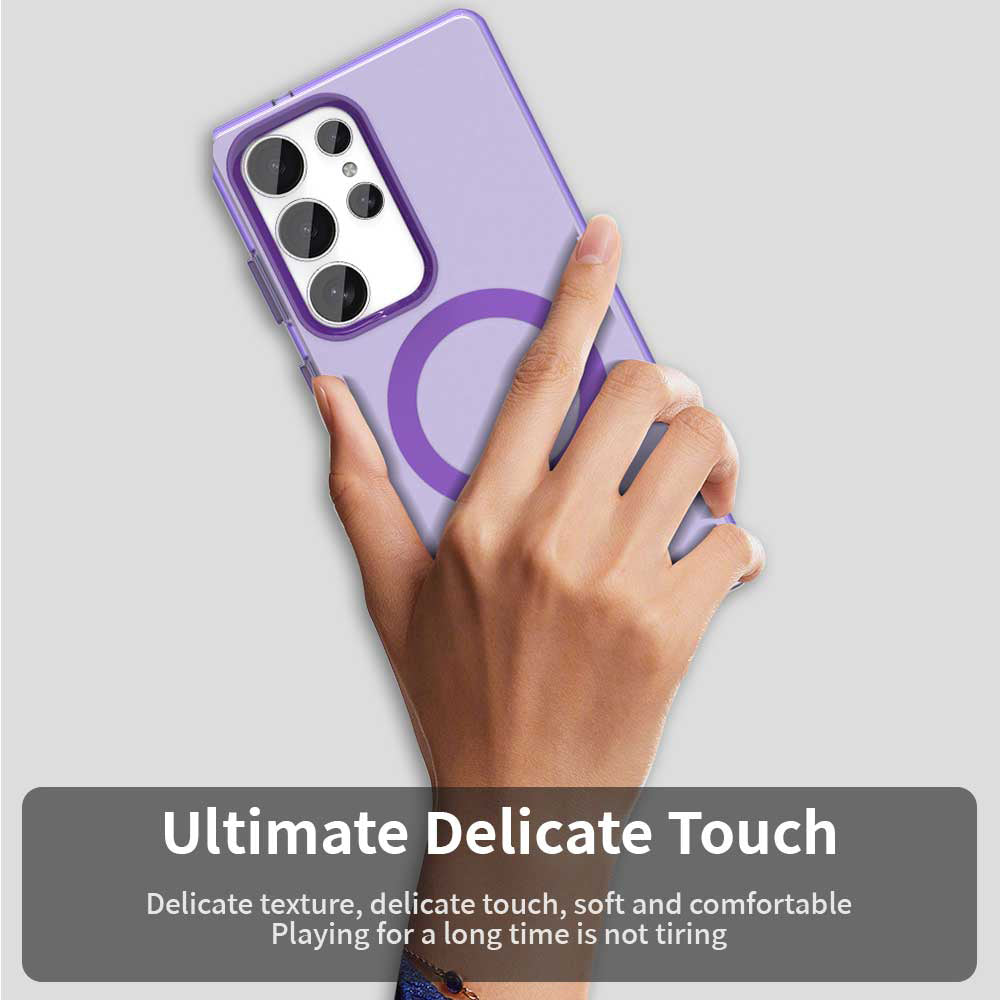 Funda MagSafe para Samsung Galaxy S25 Ultra S938, Techsuit, CandyCase, Morado