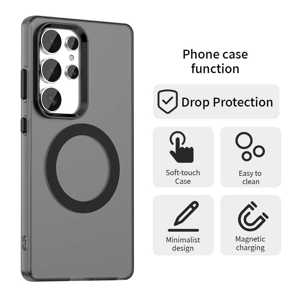 Funda MagSafe para Samsung Galaxy S25 Ultra S938, Techsuit, CandyCase, Negra