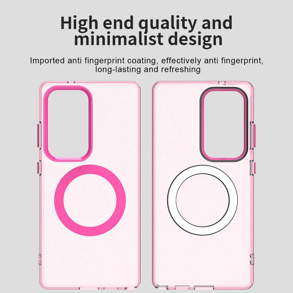 Funda MagSafe para Samsung Galaxy S25 Ultra S938, Techsuit, CandyCase, Rosa
