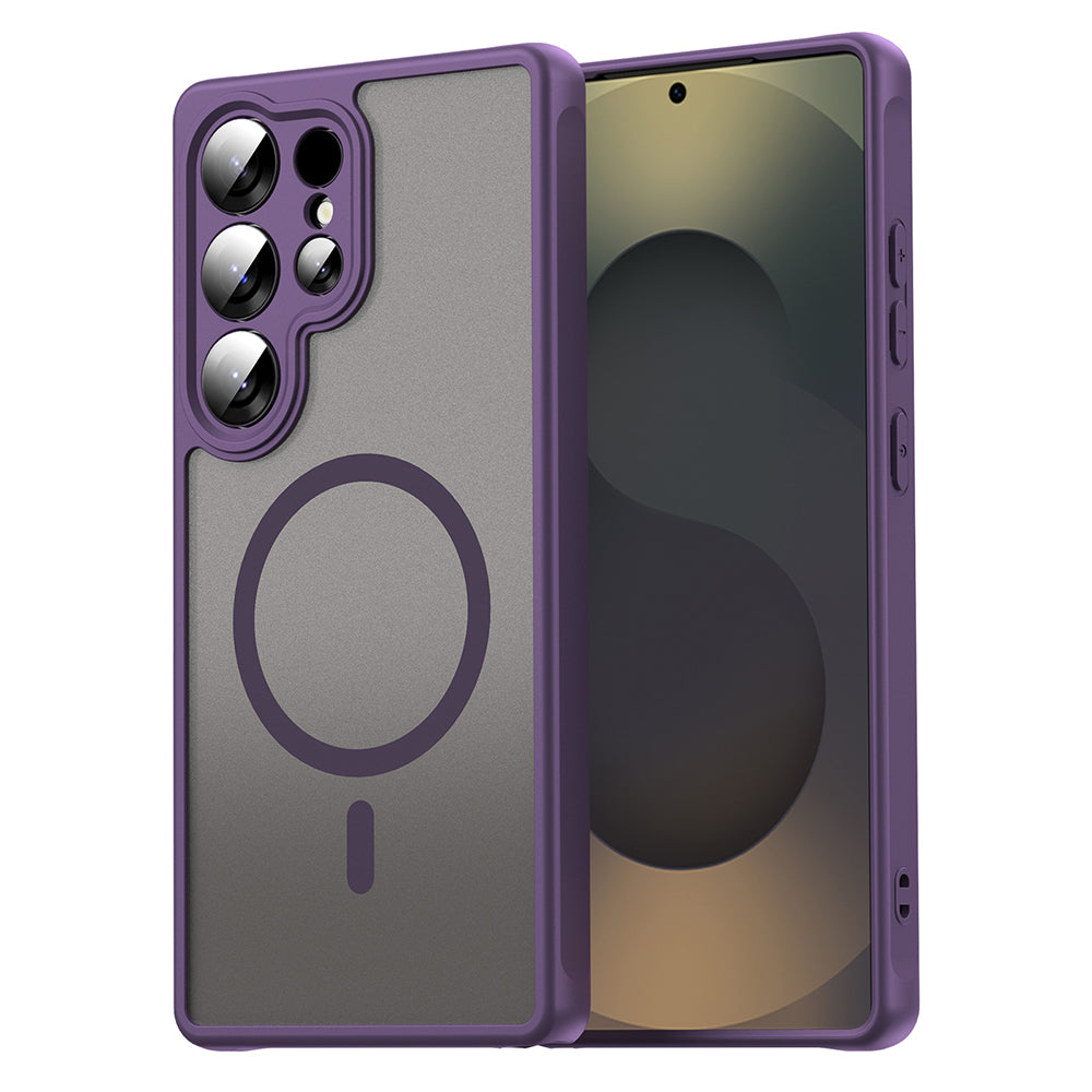 Funda MagSafe para Samsung Galaxy S25 Ultra S938, Techsuit, HaloFrost II, Morado