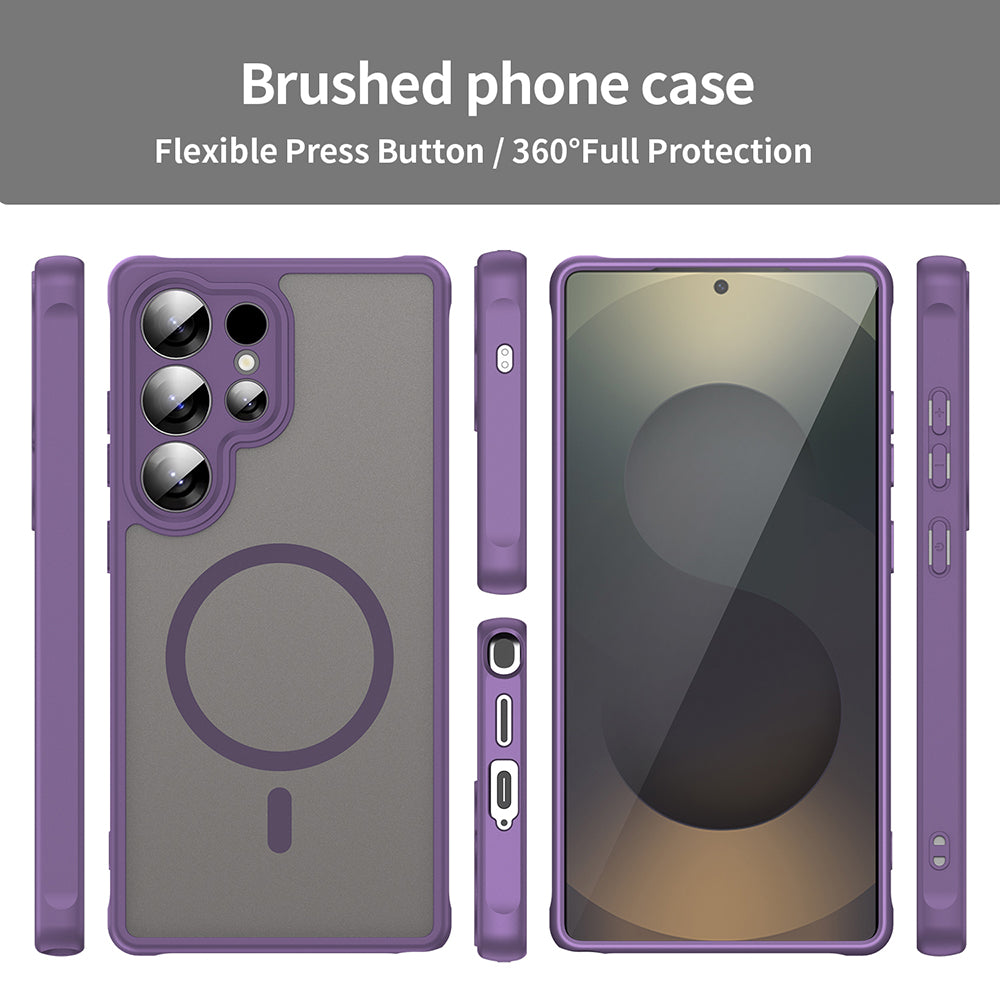 Funda MagSafe para Samsung Galaxy S25 Ultra S938, Techsuit, HaloFrost II, Morado