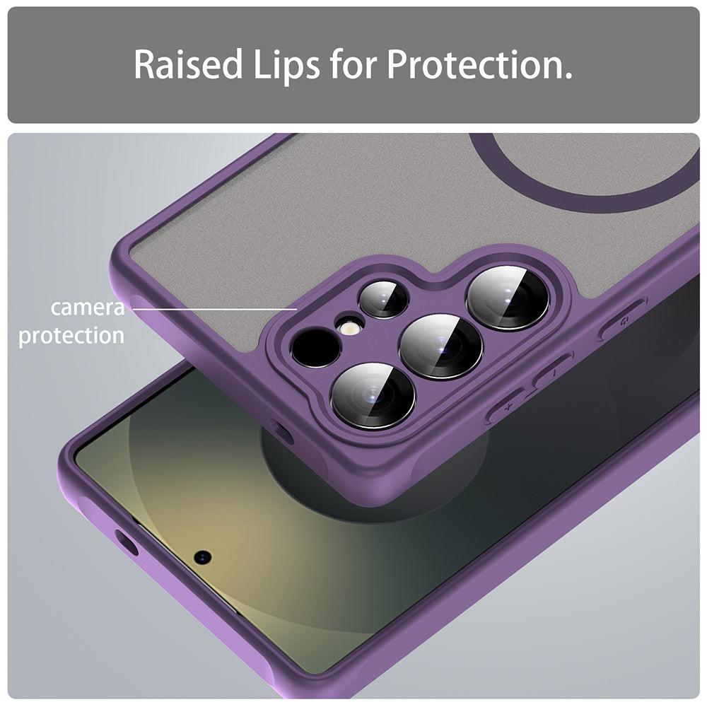 Funda MagSafe para Samsung Galaxy S25 Ultra S938, Techsuit, HaloFrost II, Morado