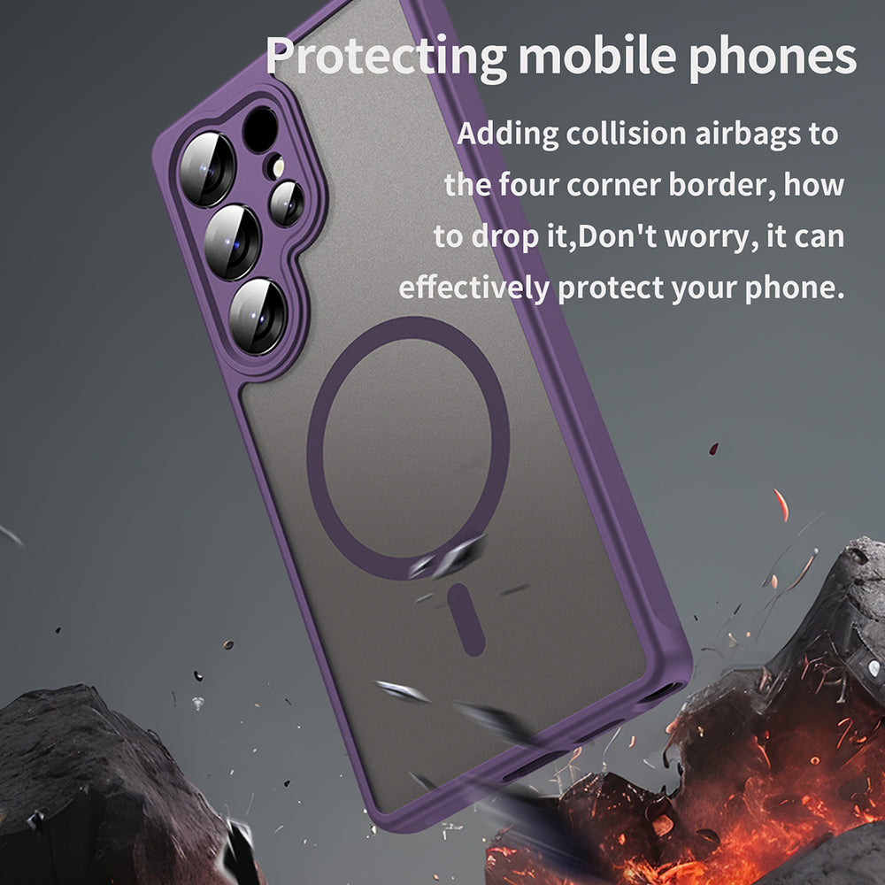 Funda MagSafe para Samsung Galaxy S25 Ultra S938, Techsuit, HaloFrost II, Morado