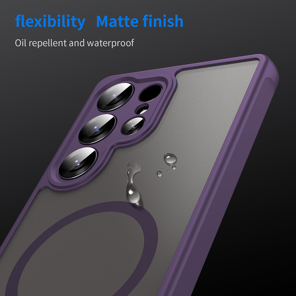 Funda MagSafe para Samsung Galaxy S25 Ultra S938, Techsuit, HaloFrost II, Morado