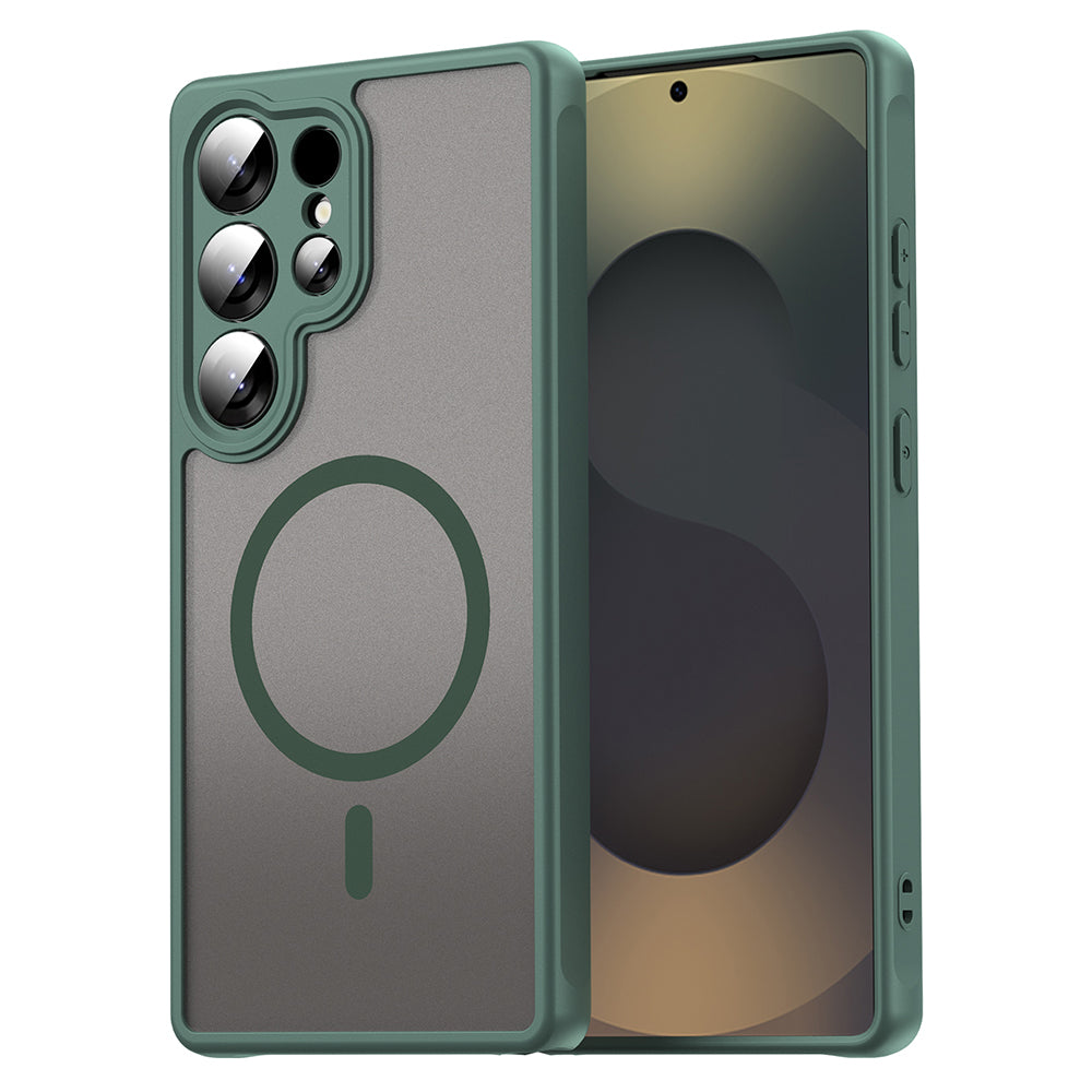 Funda MagSafe para Samsung Galaxy S25 Ultra S938, Techsuit, HaloFrost II, Verde