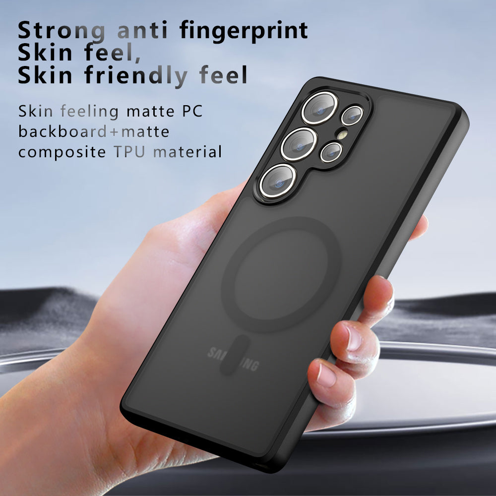 Funda MagSafe para Samsung Galaxy S25 Ultra S938, Techsuit, PureFrost, Negra Satinada