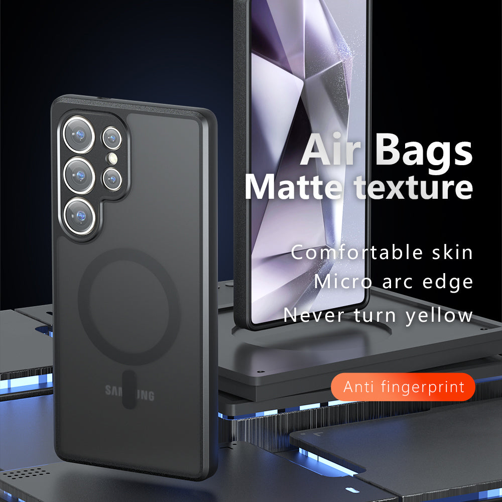 Funda MagSafe para Samsung Galaxy S25 Ultra S938, Techsuit, PureFrost, Negra Satinada