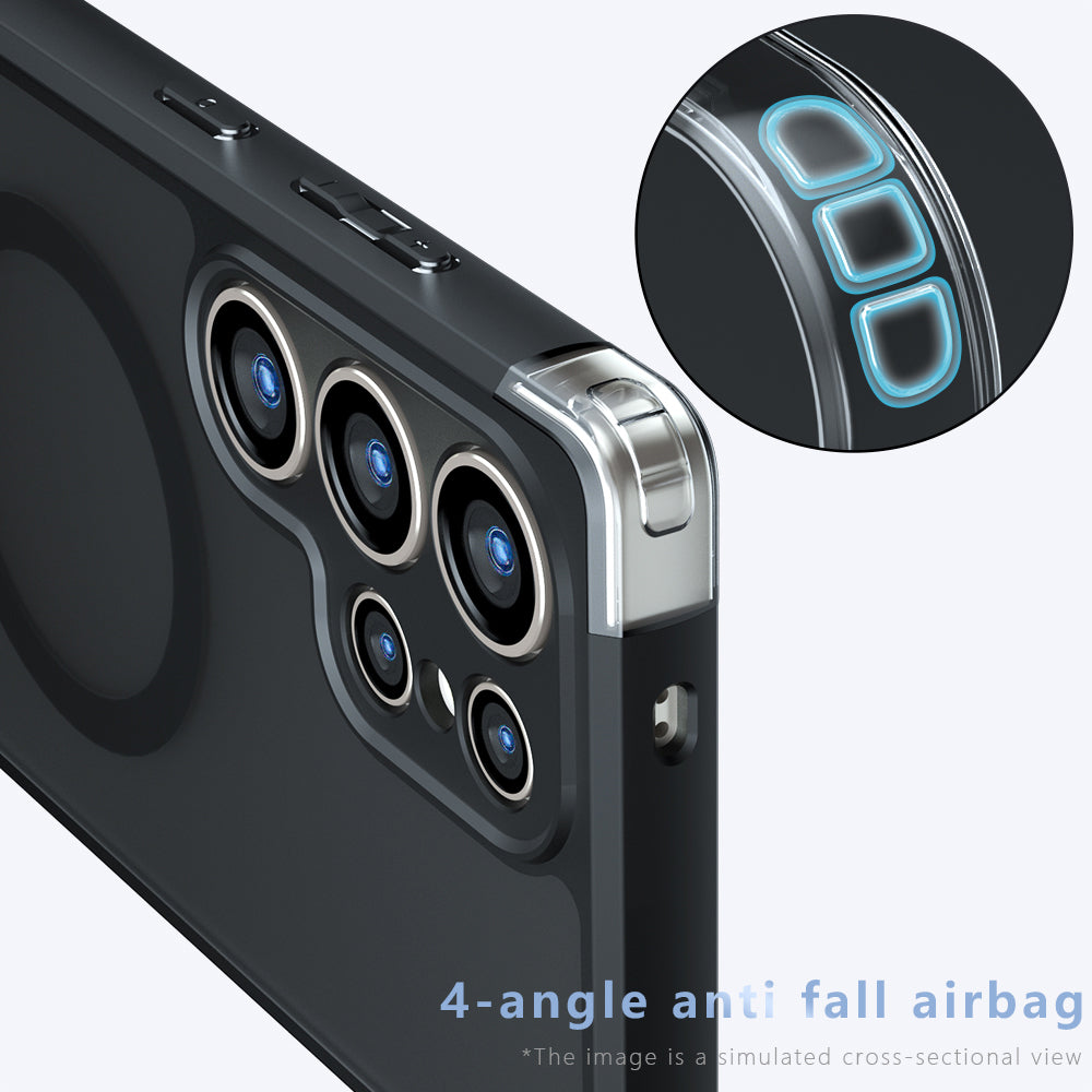Funda MagSafe para Samsung Galaxy S25 Ultra S938, Techsuit, PureFrost, Negra Satinada