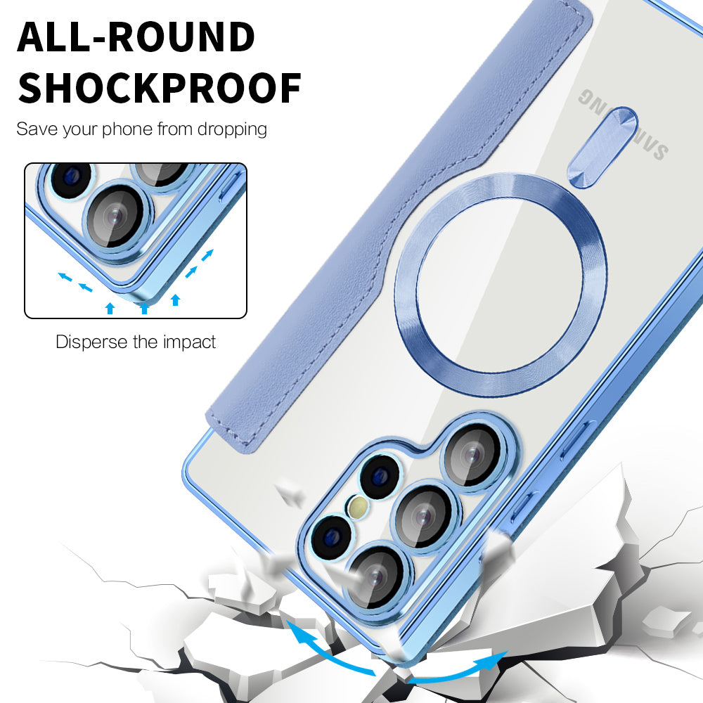Funda MagSafe para Samsung Galaxy S25 Ultra S938, Techsuit, SmartMag Book, Azul