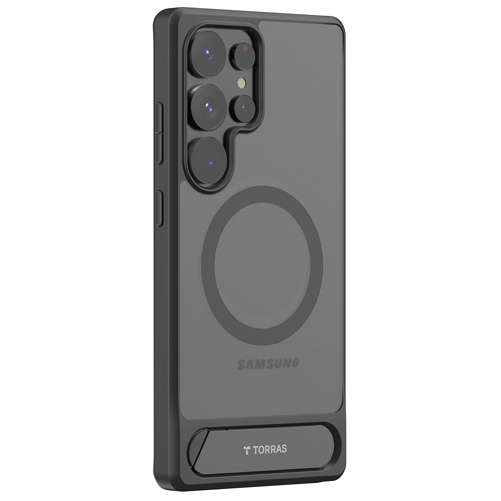 Funda MagSafe para Samsung Galaxy S25 Ultra S938, Torras, Pstand, Negra