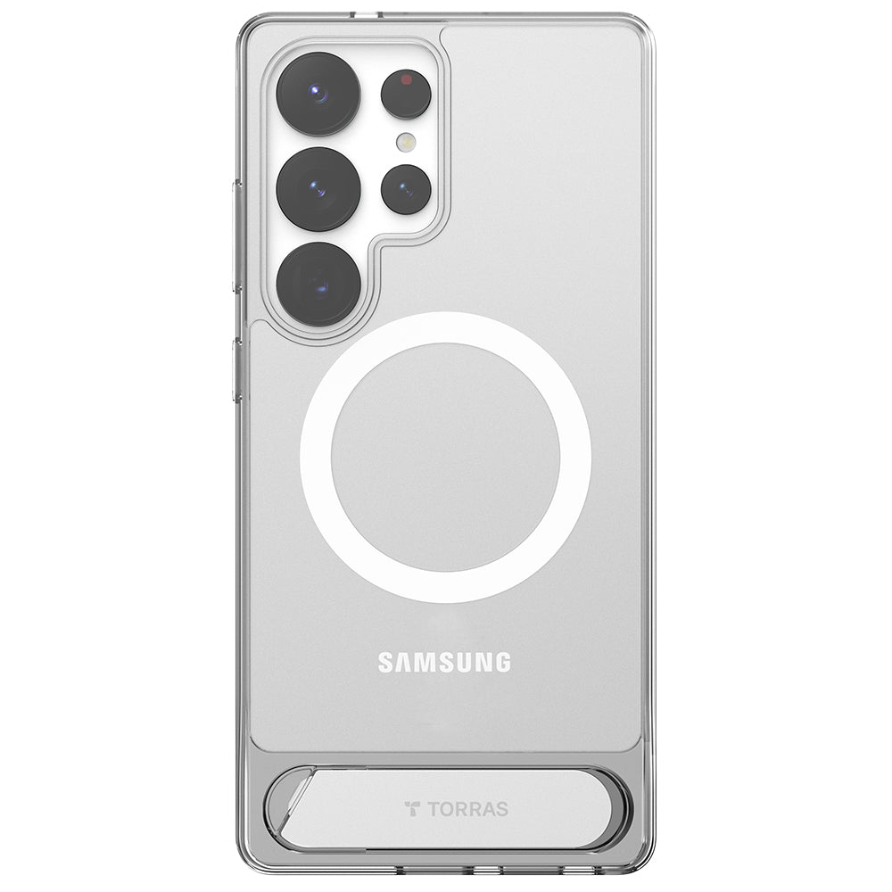Funda MagSafe para Samsung Galaxy S25 Ultra S938, Torras, Pstand, Transparente
