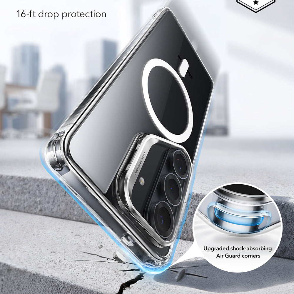 Funda MagSafe para Samsung Galaxy S26 S942, ESR, Classic Hybrid Kickstand, Transparente