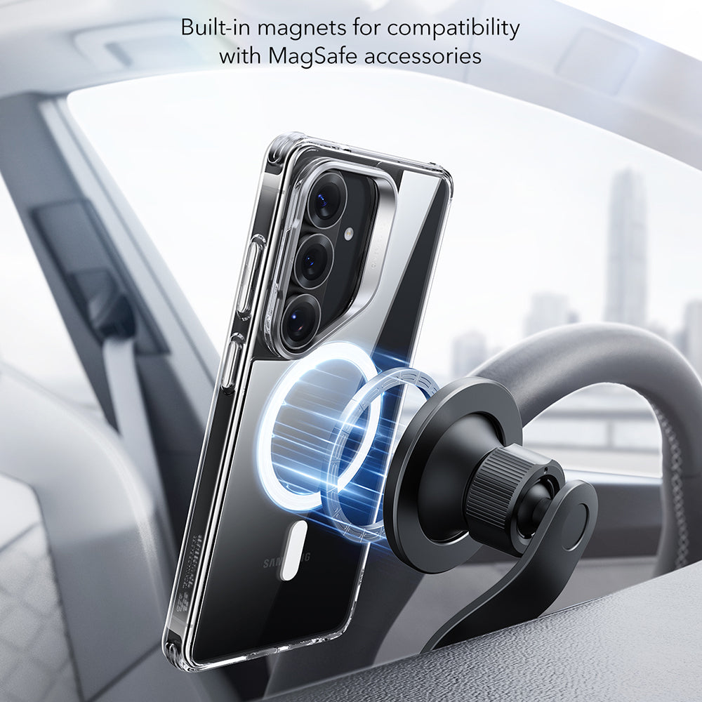 Funda MagSafe para Samsung Galaxy S26 S942, ESR, Classic Hybrid Kickstand, Transparente