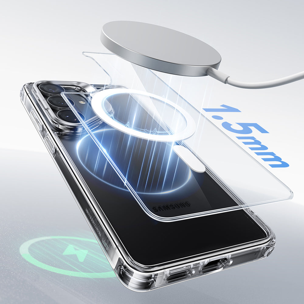 Funda MagSafe para Samsung Galaxy S26 S942, ESR, Classic Hybrid Kickstand, Transparente