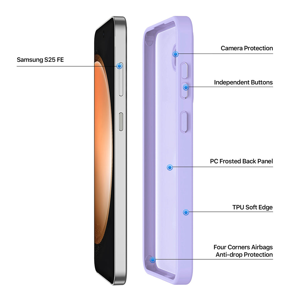 Funda MagSafe para Samsung Galaxy S26 FE S741 / S25 FE, DUX DUCIS, Yind, Morado Claro