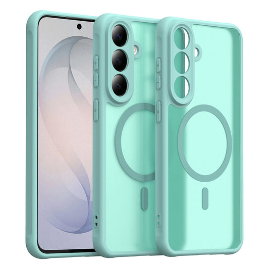 Funda MagSafe para Samsung Galaxy S26 FE S741, Techsuit, HaloFrost II, Verde Claro
