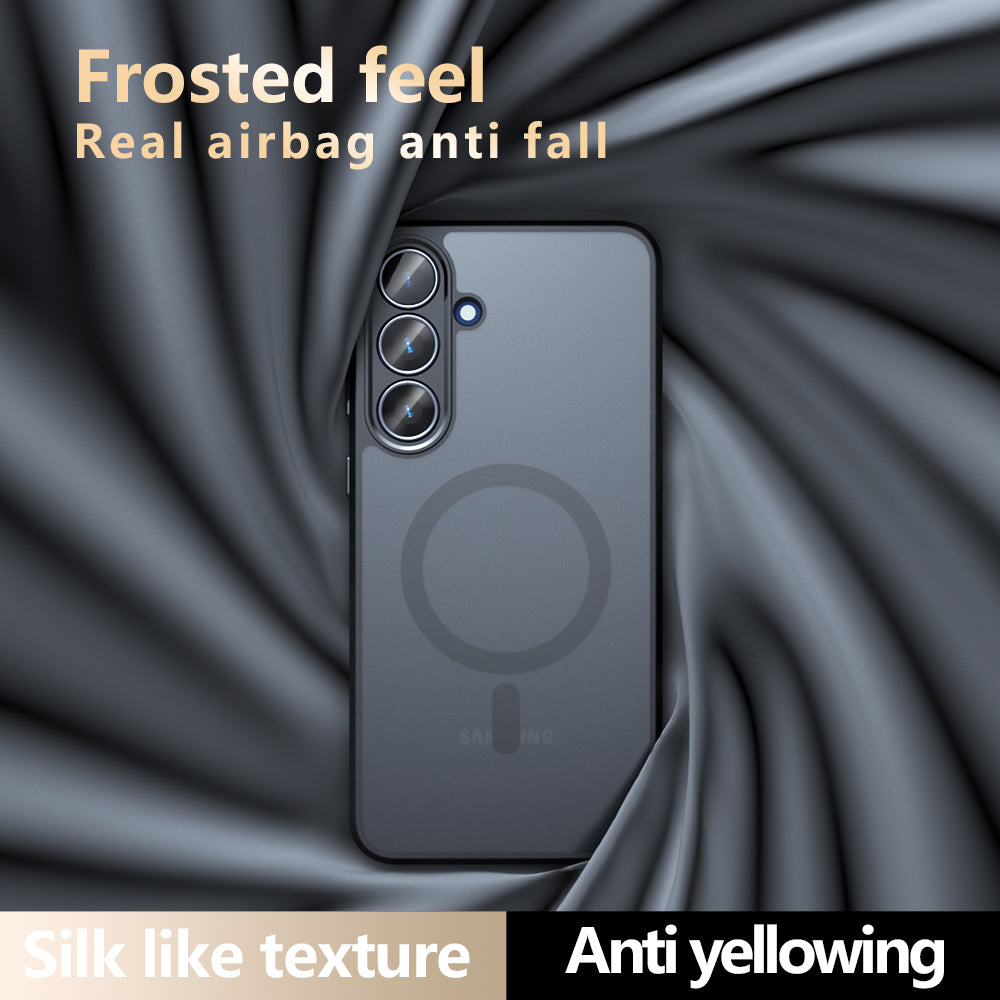 Funda MagSafe para Samsung Galaxy S26 FE S741, Techsuit, PureFrost, Negra Satinada