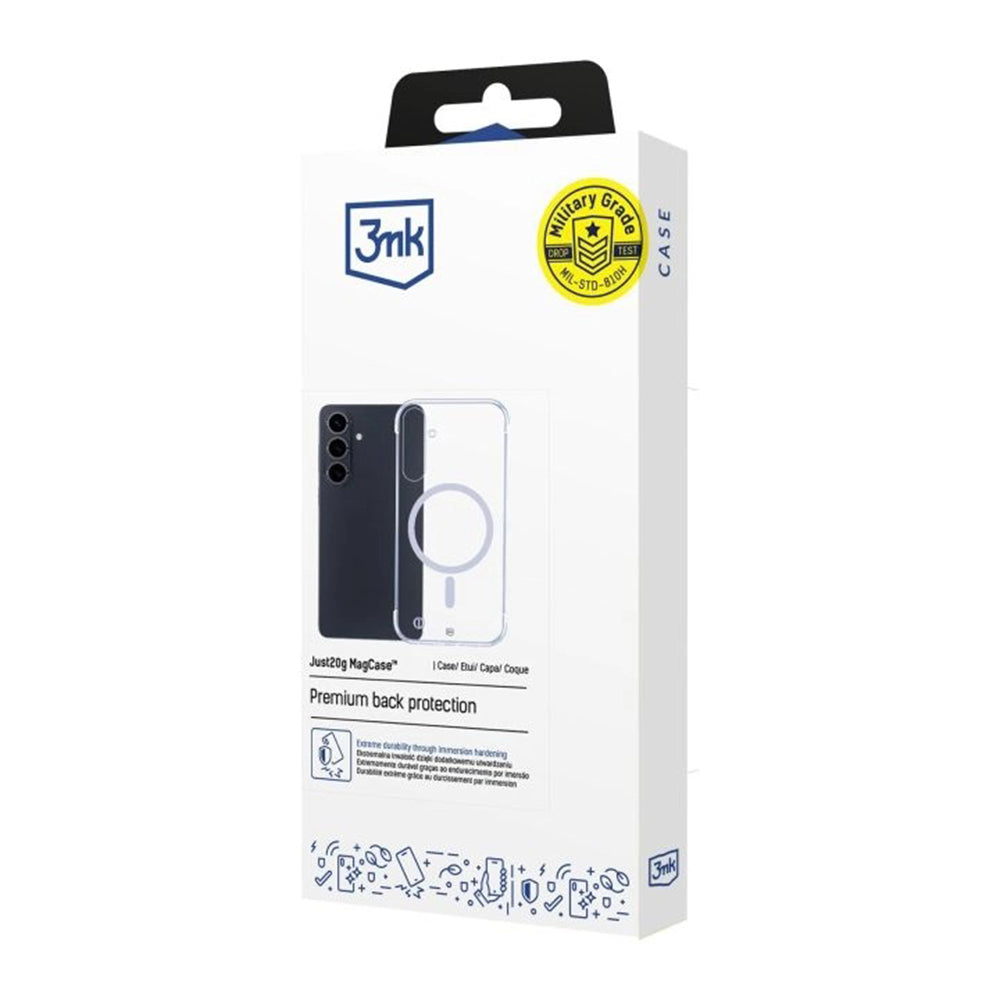 Funda MagSafe para Samsung Galaxy S26 Plus, 3MK, Just20g, Transparente