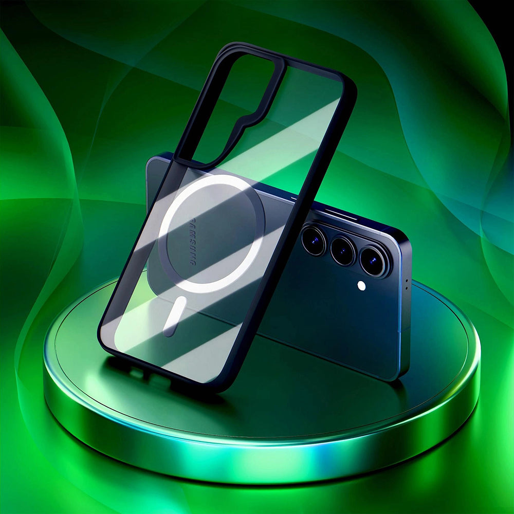 Funda MagSafe para Samsung Galaxy S26 Plus, 3MK, Satin Armor, Transparente