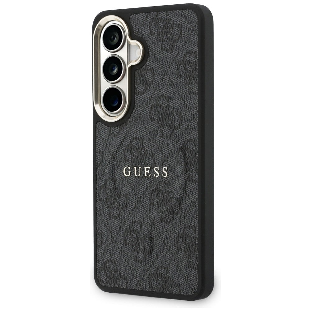 Funda MagSafe para Samsung Galaxy S26 Plus S947, Guess, 4G Anillo en Relieve, Negra