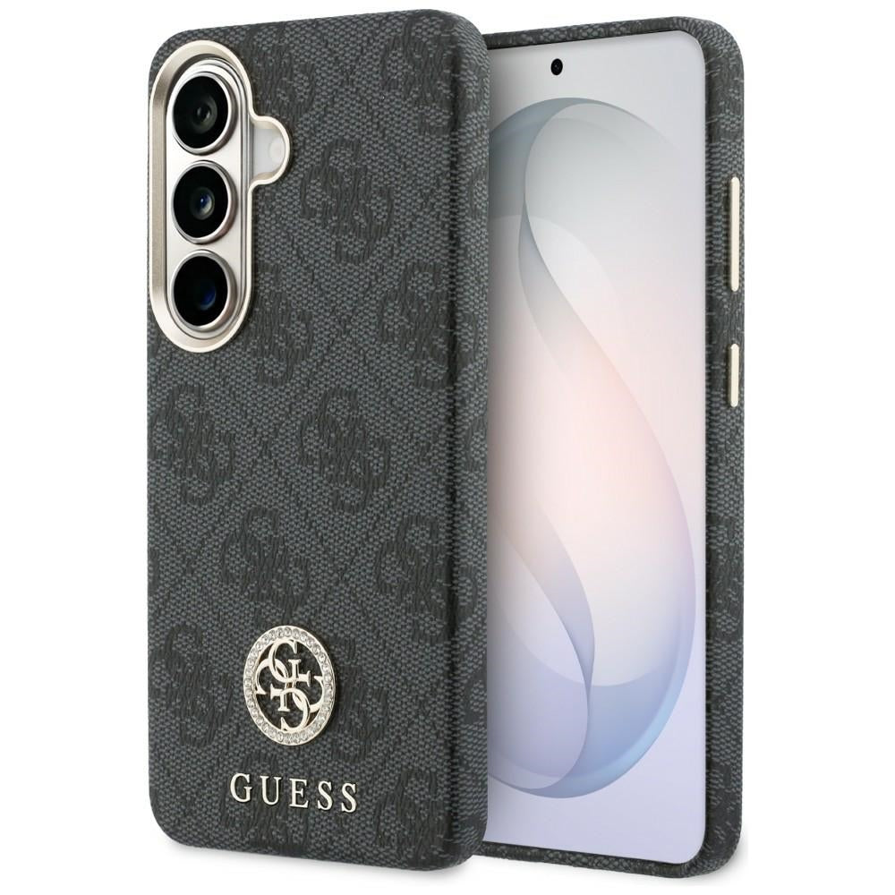 Funda MagSafe para Samsung Galaxy S26 Plus S947, Guess, 4G Rhinestone Round Logo, Negra