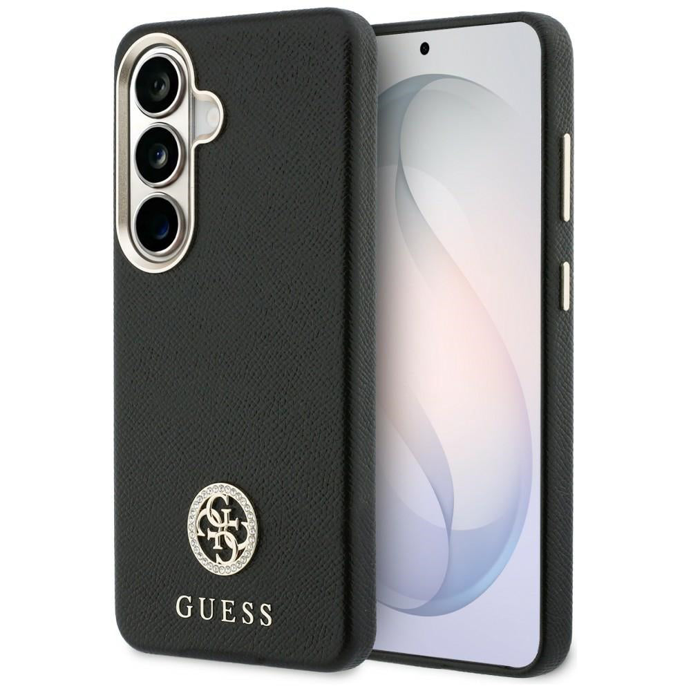 Funda MagSafe para Samsung Galaxy S26 Plus S947, Guess, Rhinestone Round Logo, Negra