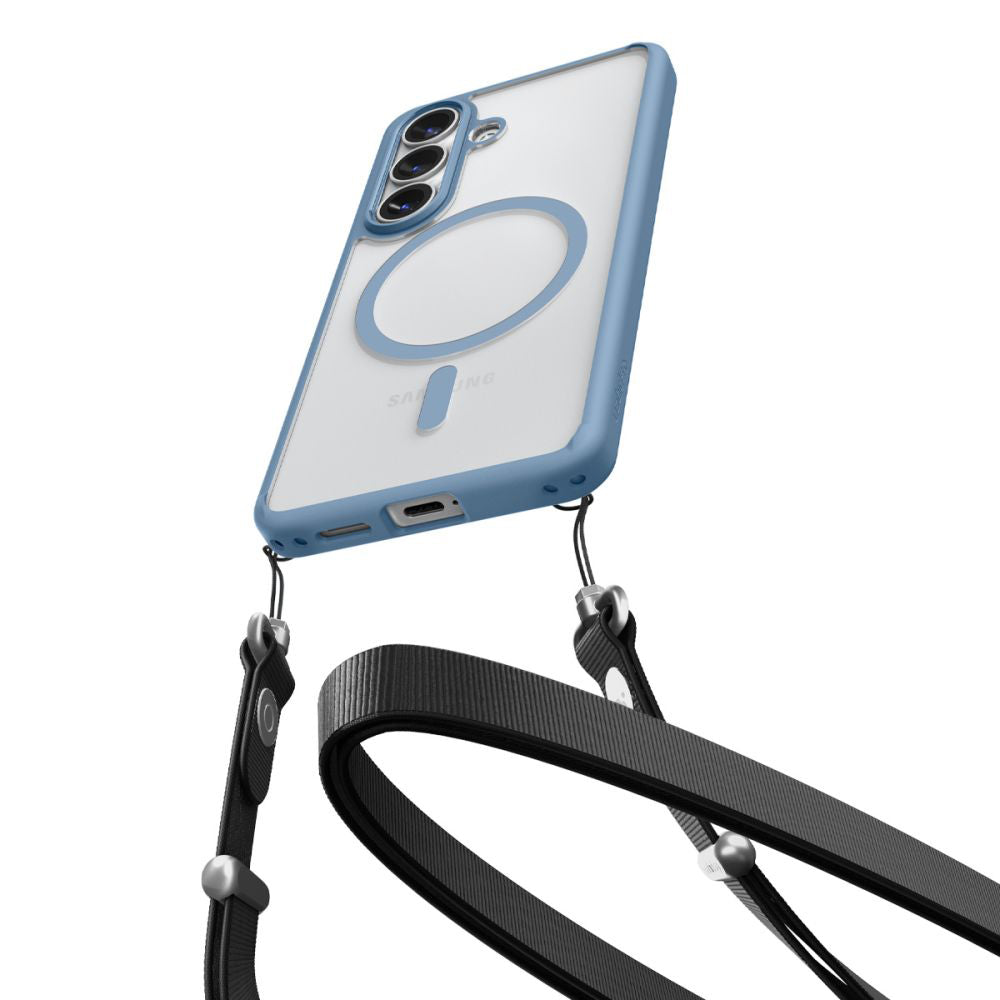 Funda MagSafe para Samsung Galaxy S26 Plus S947, Spigen, Ultra Hybrid, Azul ACS11213