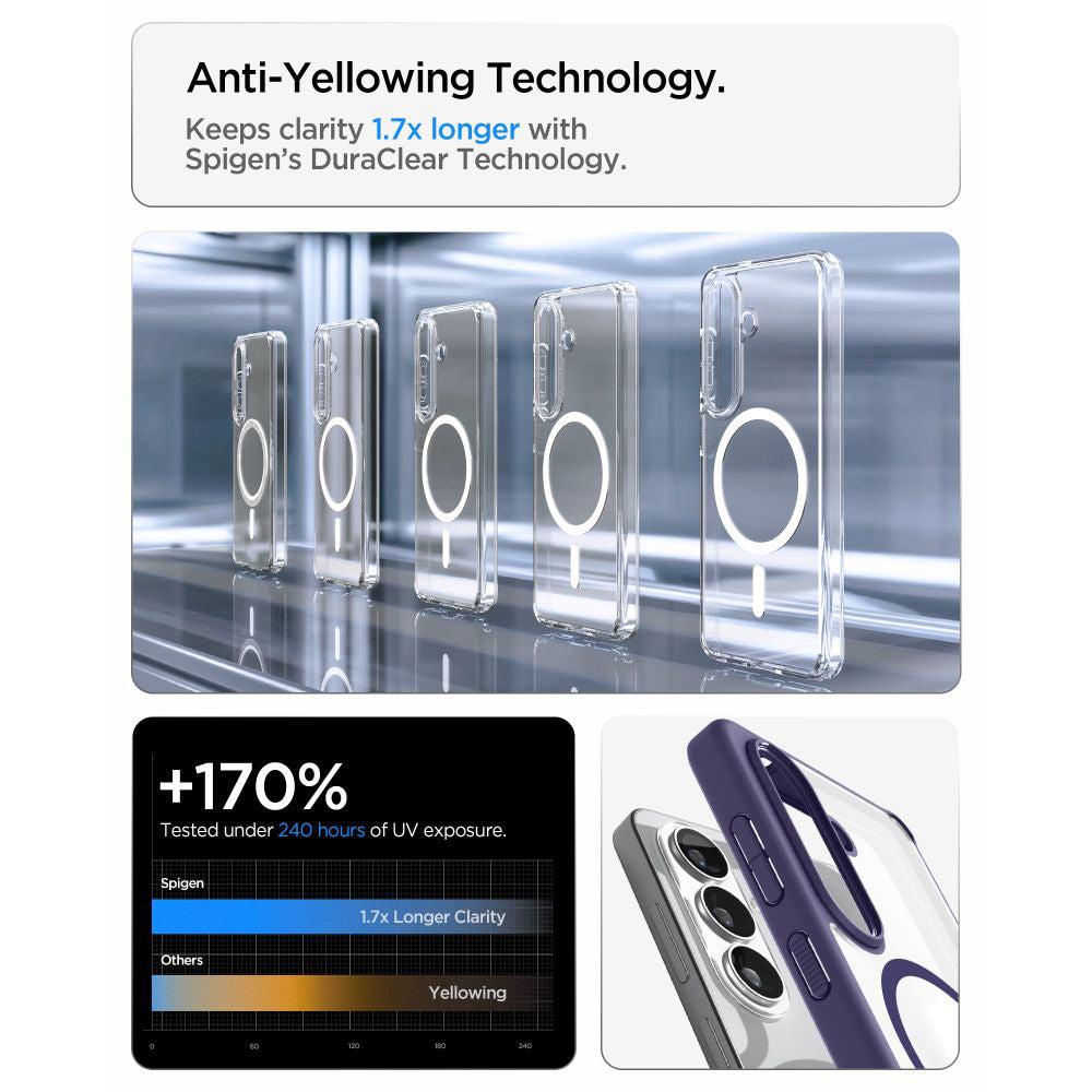 Funda MagSafe para Samsung Galaxy S26 Plus S947, Spigen, Ultra Hybrid, Morado Oscuro ACS11214