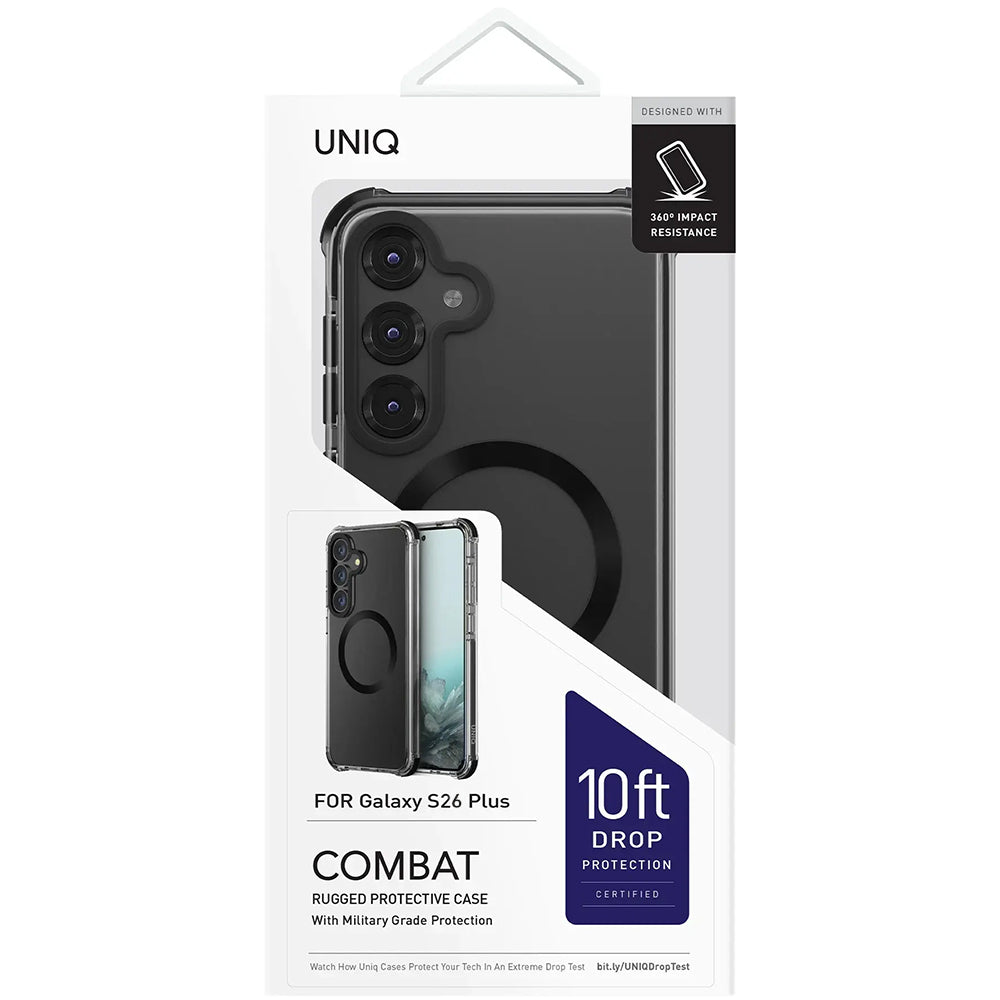 Funda MagSafe para Samsung Galaxy S26 Plus S947, UNIQ, Combat MagClick, Negra