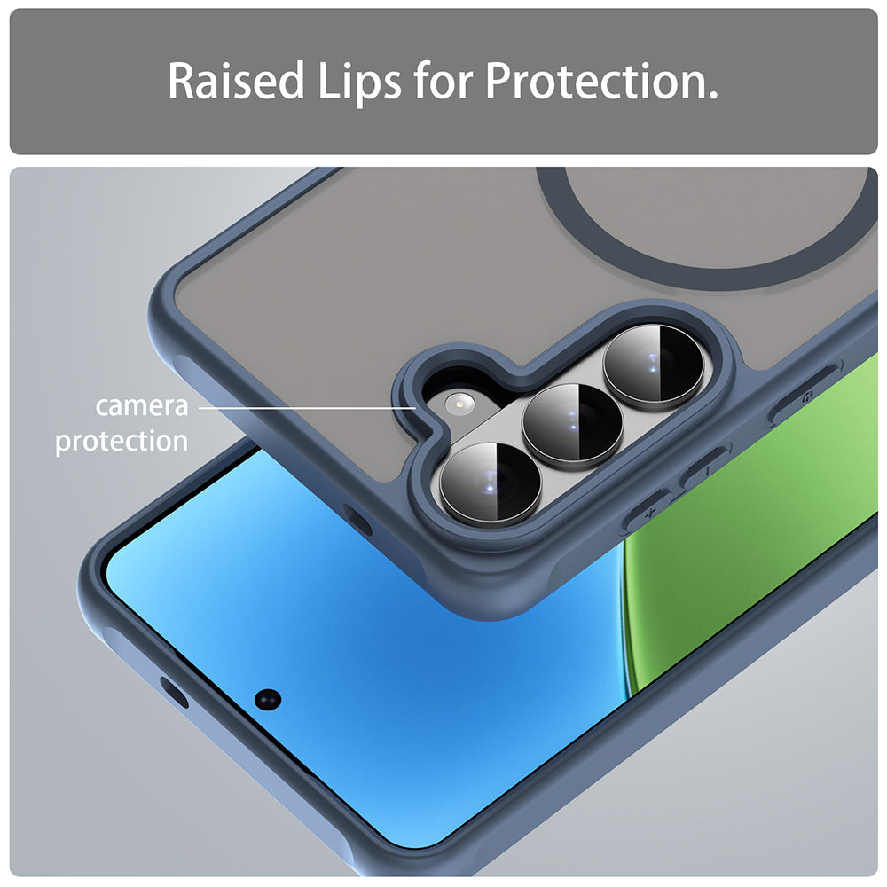 Funda MagSafe para Samsung Galaxy S26 Plus S947, Techsuit, HaloFrost II, Azul Marino