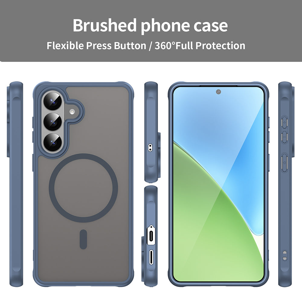 Funda MagSafe para Samsung Galaxy S26 Plus S947, Techsuit, HaloFrost II, Azul Marino