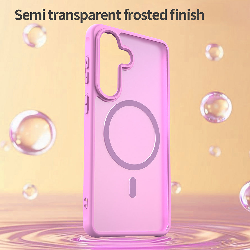 Funda MagSafe para Samsung Galaxy S26 Plus S947, Techsuit, HaloFrost II, Rosa