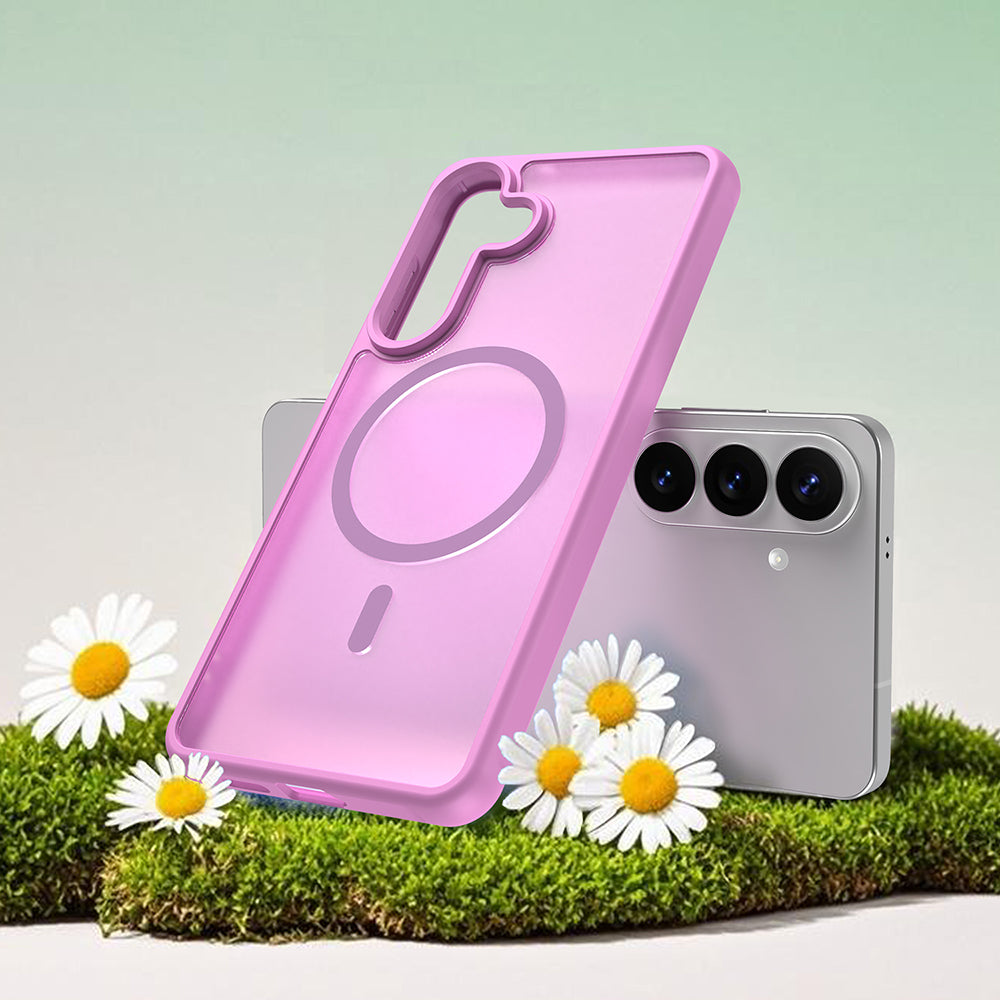 Funda MagSafe para Samsung Galaxy S26 Plus S947, Techsuit, HaloFrost II, Rosa
